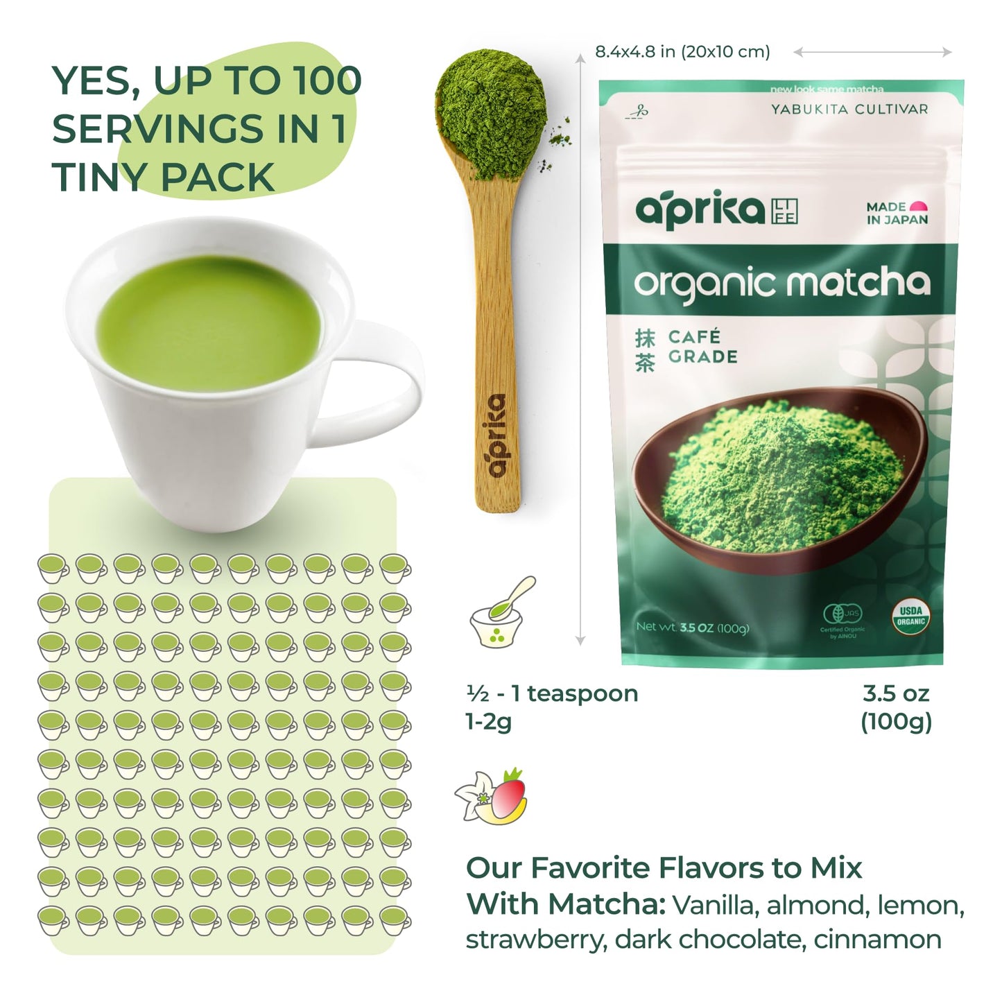 Matcha Powder From Japan, Organic Matcha Green Tea Powder, No Sugar Added Matcha Tea Powder For Matcha Latte, Japanese Green Tea