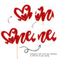 Rssta i Cake Topper - Glitter Heart for Valentines Day, Wedding, Birthday - Model XM230-red, Red Paper Decoration