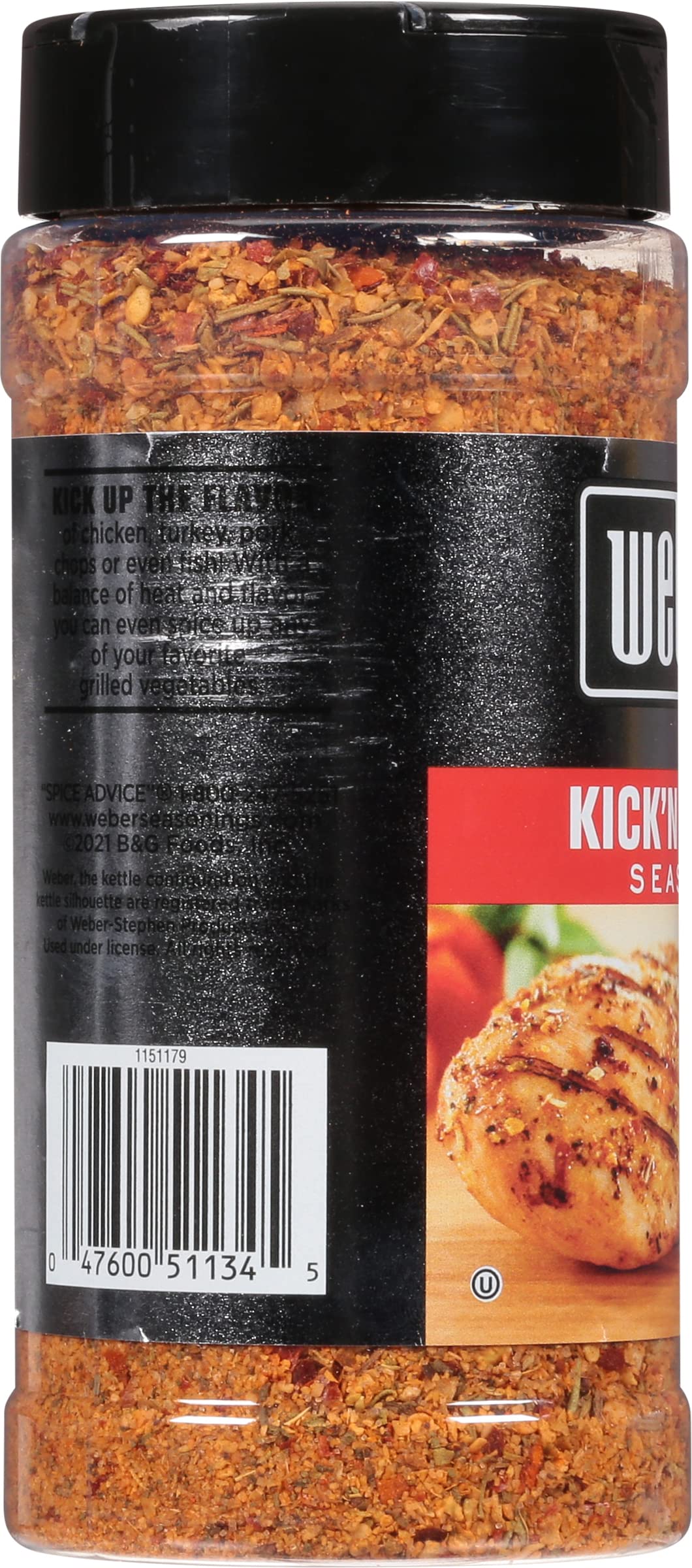 Weber Kick'N Chicken Seasoning, 11 Ounce Shaker (Pack Of 2)