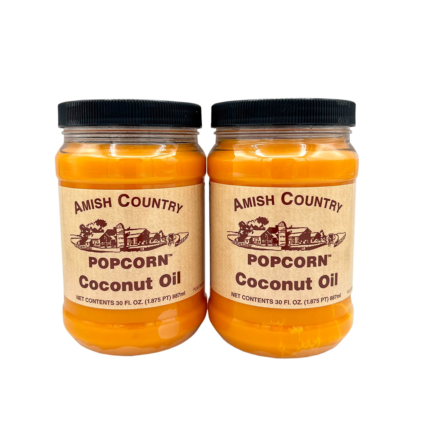 Amish Country Popcorn | Coconut Oil - 2 Bottles - 30 oz Each | Vegan, Tree Nut and Peanut Free | Old Fashioned, Non-GMO and Glut
