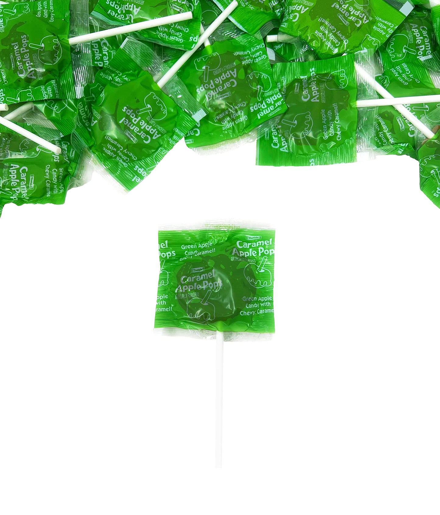 Assortit Caramel Apple Tootsie Pops Bulk Lollipops 2 lbs (32 Oz) Brown Resealable Bag 50+ Pcs