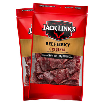 Jack Links Beef Jerky Original - 9 Oz (Pack of 2) - Flavorful Protein Snacks with 10g Protein per Serving