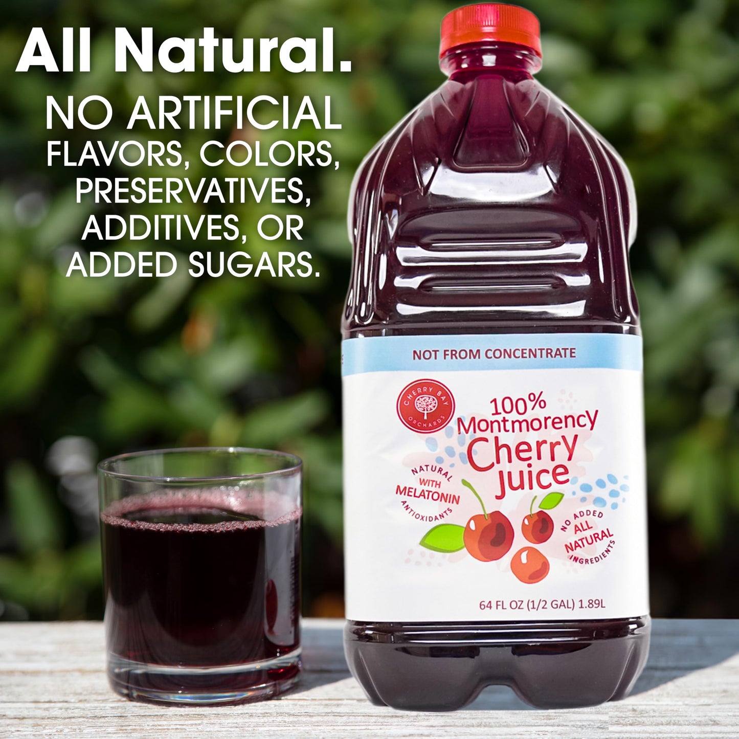 Cherry Bay Orchards Tart Cherry Juice (6 Pack 64 oz Bottle  384 oz Total) - 100% Natural Cherry Juice Not From Concentrate - Boosts Immunity - No Added Sugar