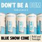 Bum Energy Sugar-Free Energy Drink, Blue Snow Cone, Natural Caffeine, 12 oz, Pack of 12