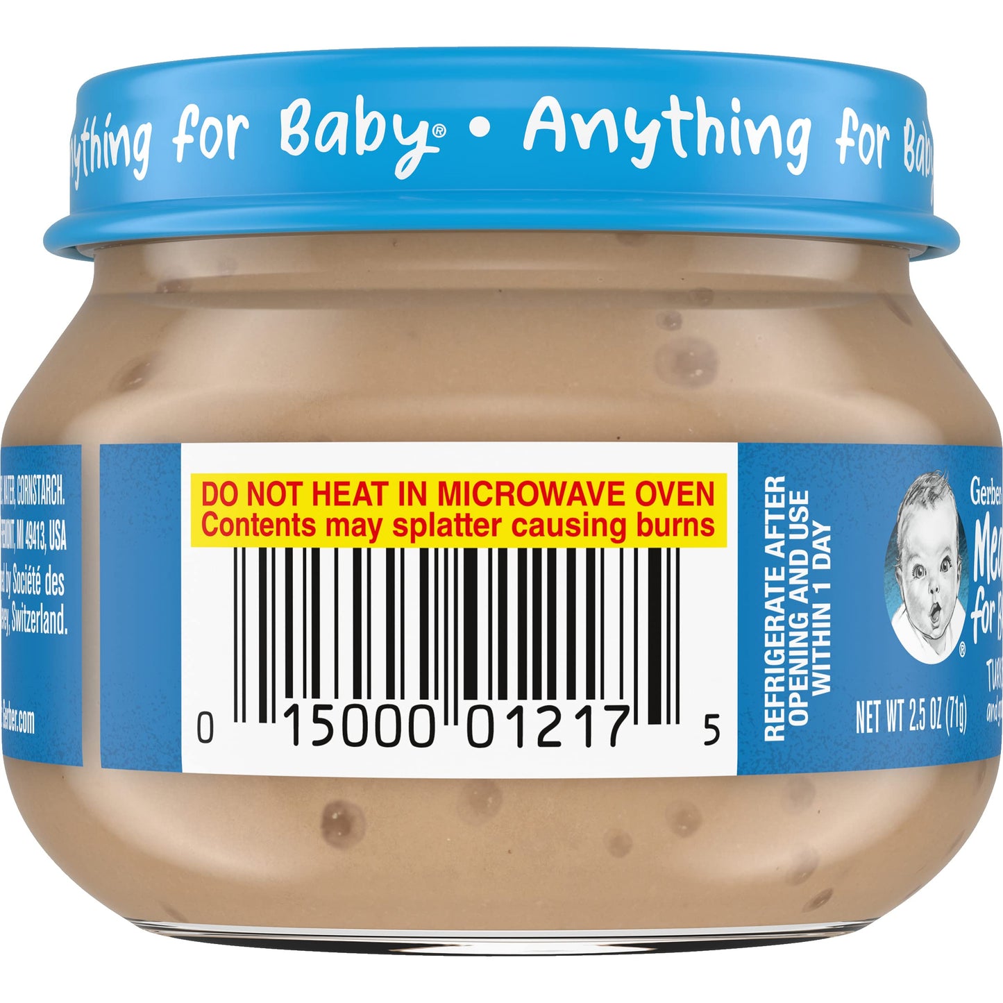 Gerber Mealtime For Baby 2Nd Foods Baby Food Gravy Jars, Turkey & Gravy, Non-Gmo Pureed Baby Food With Protein & Zinc, 2.5-Ounce