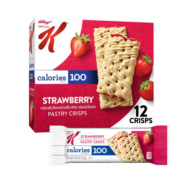 Special K Bar Pastry Crisps  100 Calorie Snacks  Breakfast Bars  Strawberry  5.28oz Box (12 Crisps)