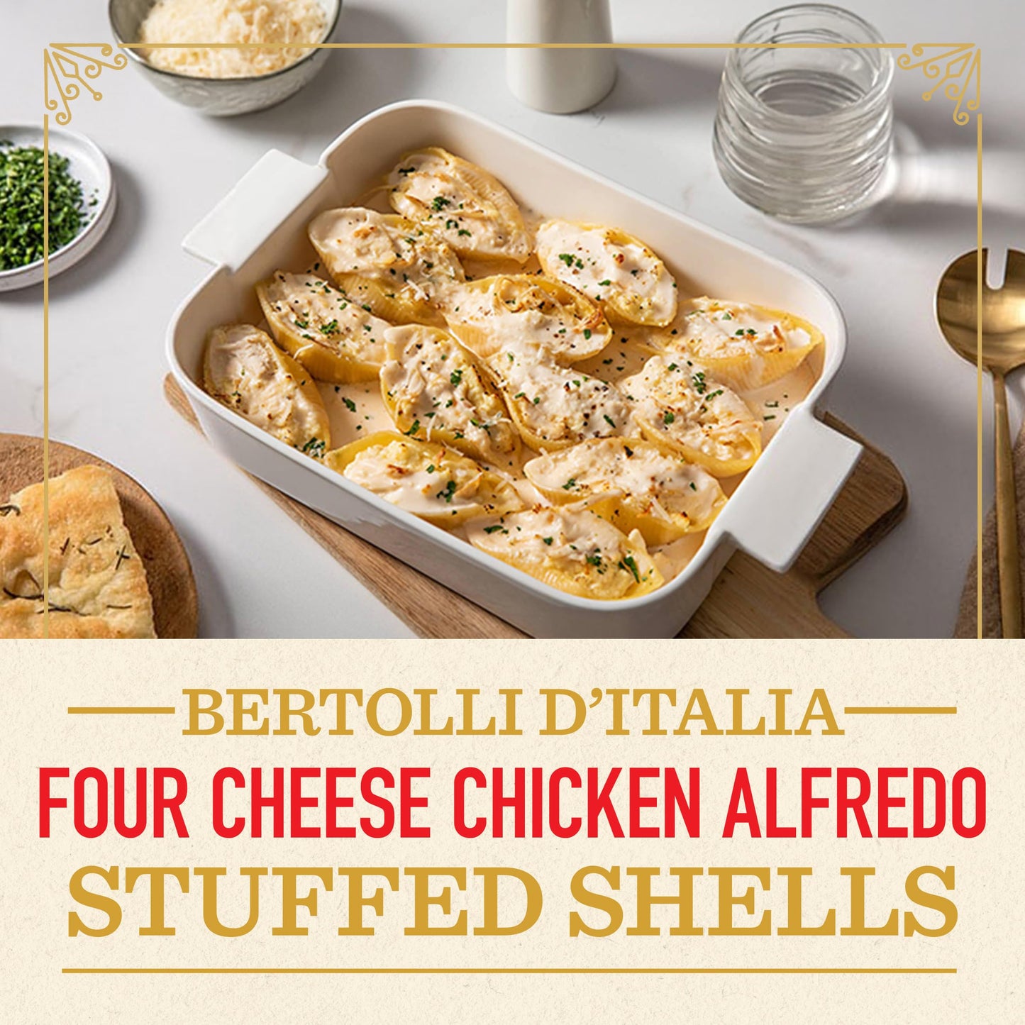 Bertolli dItalia Four Cheese Alfredo Sauce  Italian Spaghetti Sauce  16.9 oz (Pack of 6)