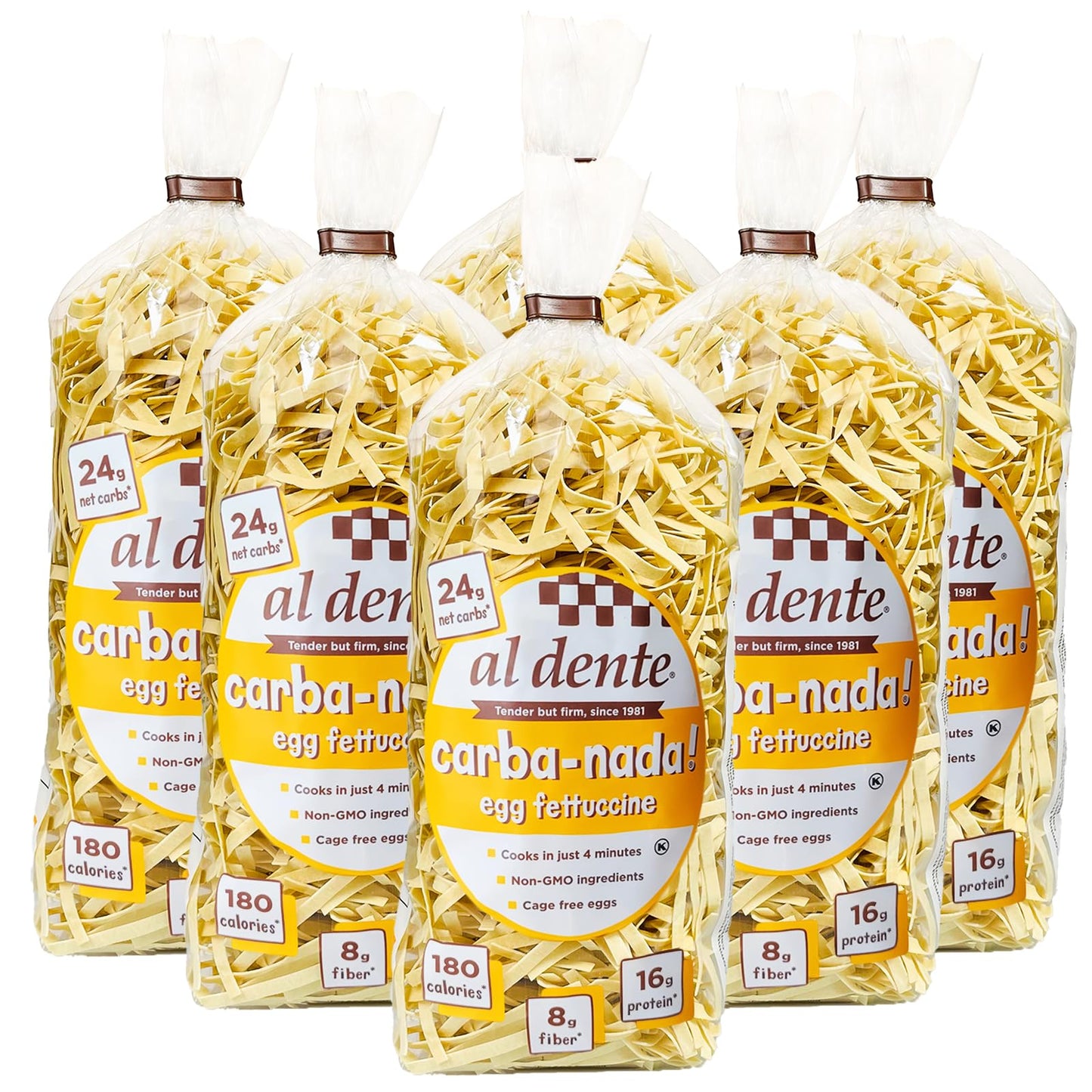 Al Dente Carba-Nada Egg Fettuccine - Lower Carb, High Protein Keto & Point-Based Diet-Friendly - Delicious and Versatile - Artis