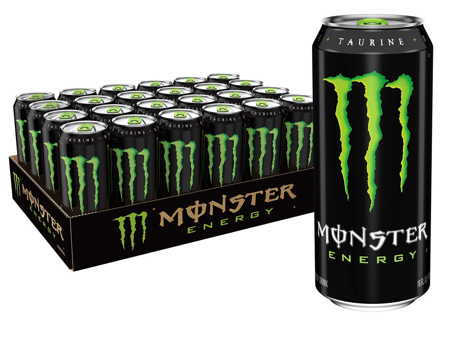 Monster Energy Drink, Green, Original, 16 Ounce (Pack Of 24)