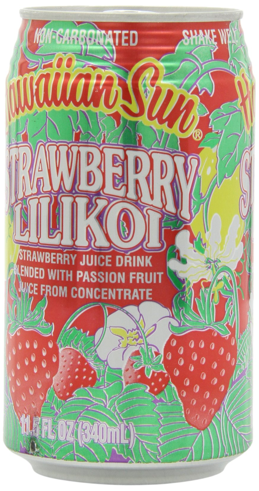 Hawaiian Sun Lilikoi, Strawberry, 11.5-Ounce (Pack of 24)