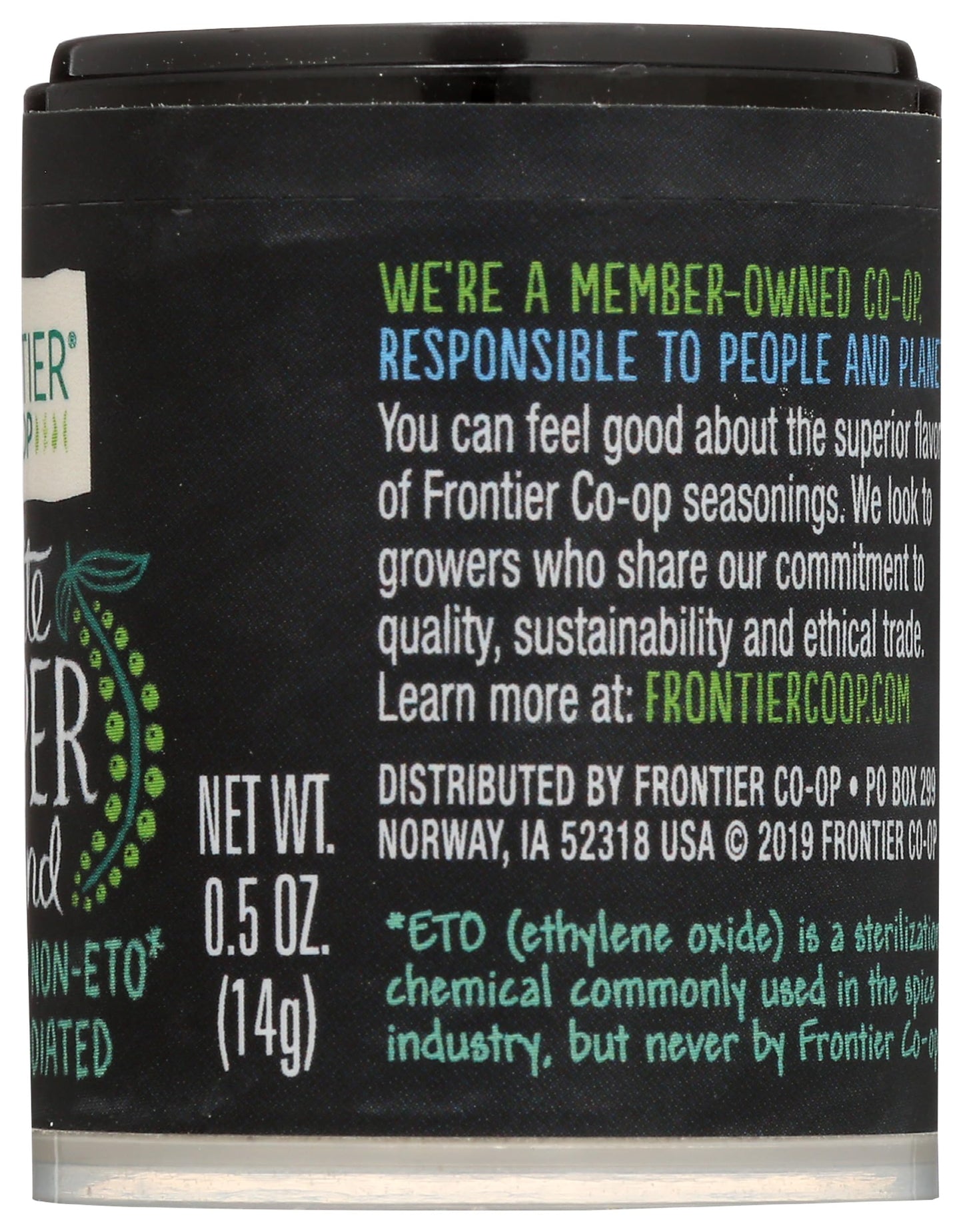 FRONTIER Ground White Pepper, 0.5 OZ