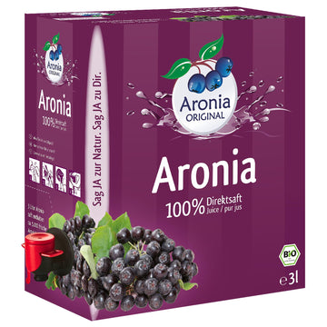 Aronia ORIGINAL Organic Aronia Berry Juice Box 101.4 Fl Oz | 100% Pure Aronia Fruit Juice, No Added Sugar, Not From Concentrate 