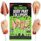 Sweetzo Halloween Body Parts Candy Lollipops, 12 Count, Individually Wrapped, Small Goodie Bag Fillers
