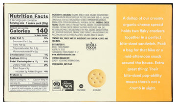 365 by Whole Foods Market, Organic Mini Cheese Sandwich Crackers 8 Count, 1 Ounce