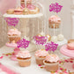 24Pcs Happy Valentine'S Day Cupcake Toppers With Heart Rose Red Glitter Sweet Love Theme Cupcake Picks Valentine'S Day Cake Deco