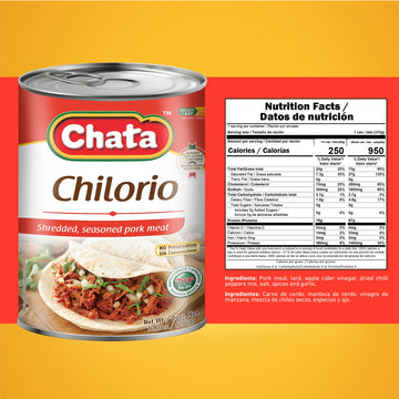Chata Pork Chilorio  Shredded Seasoned Meat  13.05 oz  Pack of 4