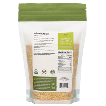 Banyan Botanicals Organic Yellow Mung Dal 1.65 Lbs – Premium Split Moong Dal (Mung Beans, Moong Beans) Plant-Based Protein, Fiber, Gluten Free, Vegan, Nongmo For Kitchari, Cleansing, Ayurvedic Recipes