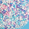Mermaid Sprinkles,Edible Sugar Pearl Stars Jimmies Mix 130g/4.58oz,Pearl Candy Ocean Sprinkles,Summer Baking Cake Fun Decoration