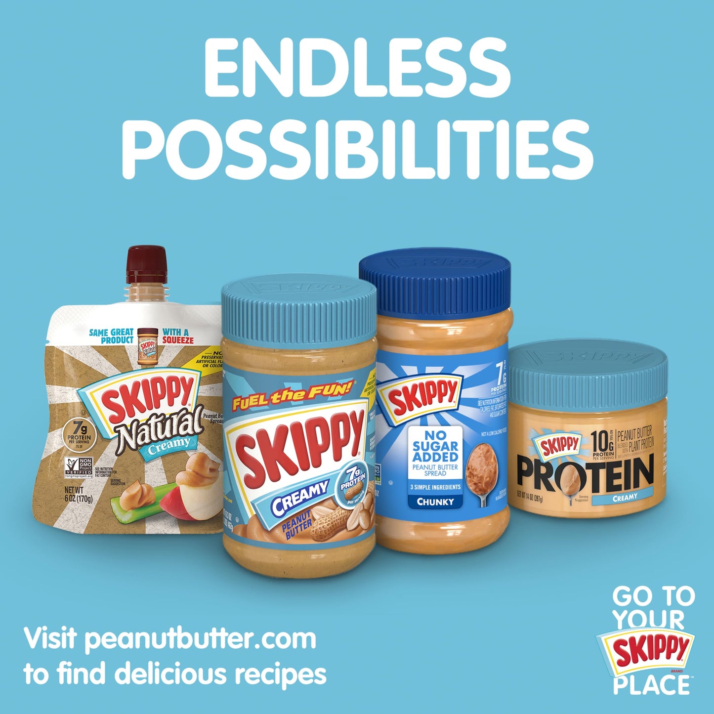 SKIPPY Reduced Fat Creamy Peanut Butter Spread, 40 oz, Pack of 1, Model 10454