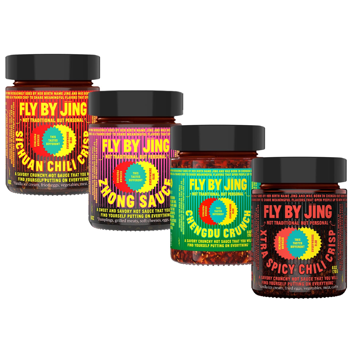 Chili Crisp Starter Set - Includes Sichuan, Extra Crunchy & Xtra Spicy Chili Crisp w/Spicy Sweet Chili Sauce - Perfect Gourmet G