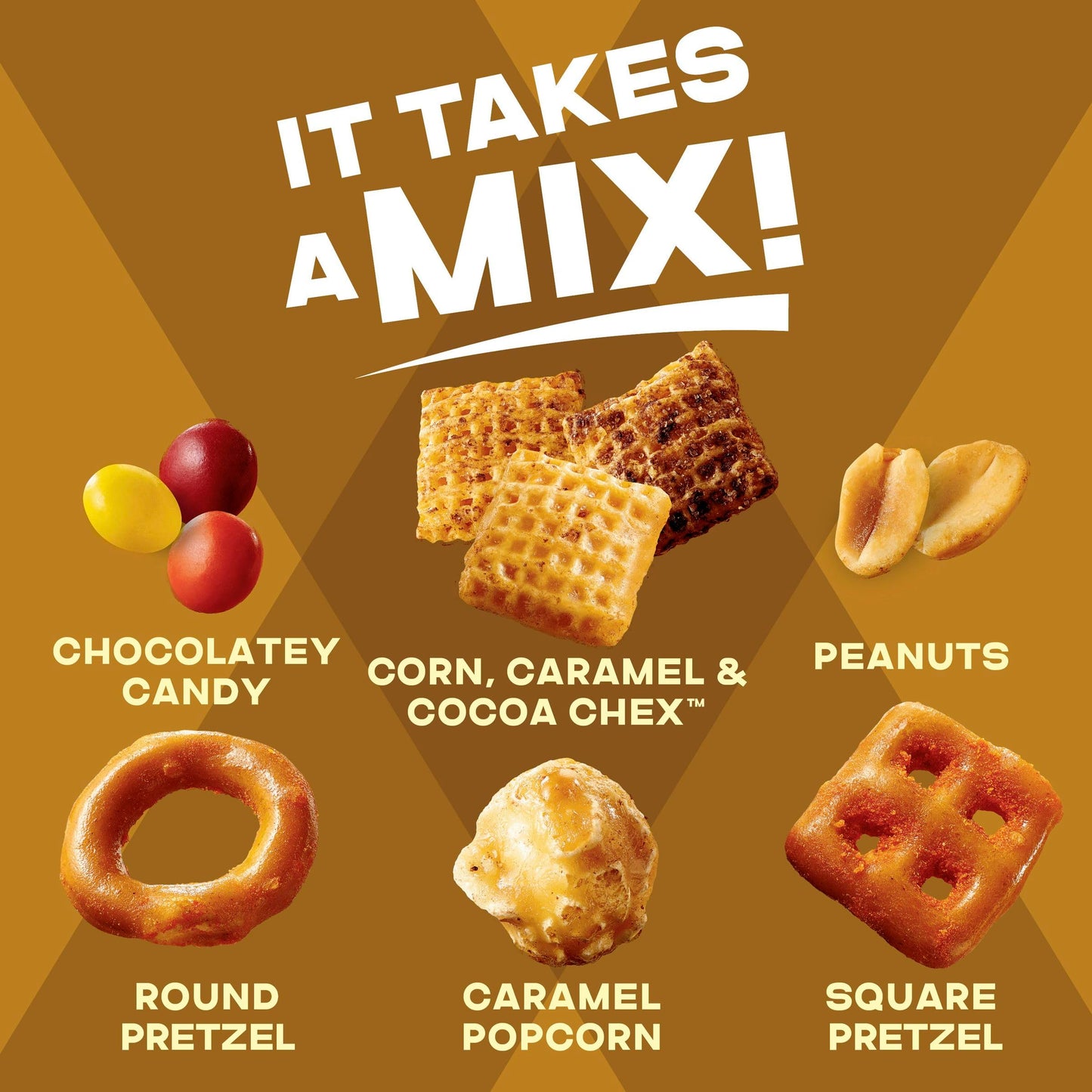 Chex Mix Turtle Snack Mix, Indulgent Snack Bag, 8 oz
