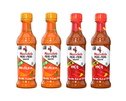 Nandos PERi-PERi Signature Hot Sauce Pack - Our Flavorful Medium Sauce and Hot Sauce Bundle - Piri Piri Sauce Set - 9.1oz Bottl
