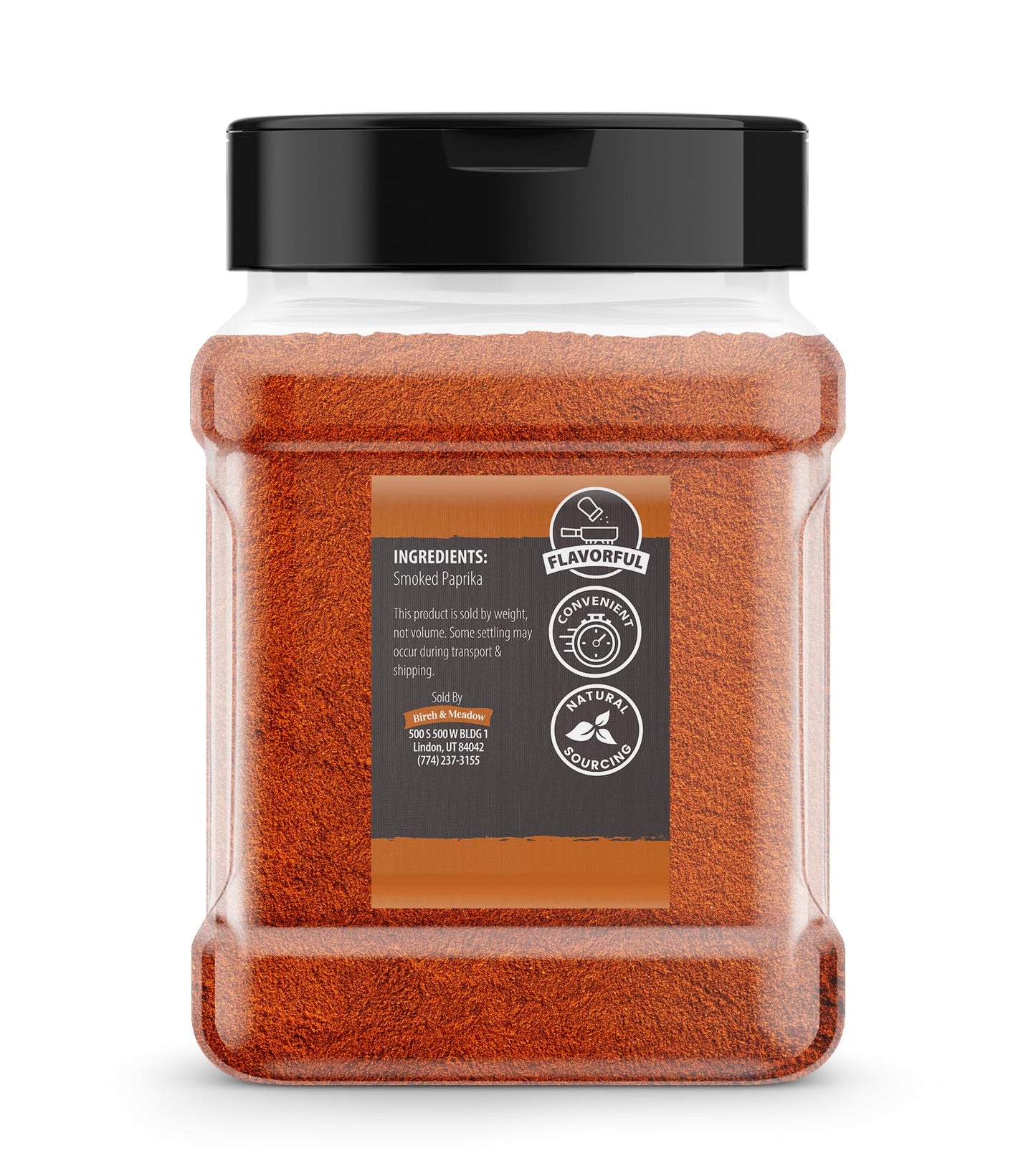 BIRCH & MEADOW Smoked Paprika Fine Ground Spice & Seasoning 7.2 Ounce