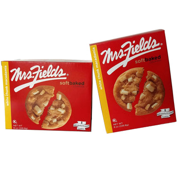 Mrs. Fields Cookies, White Chunk Macadamia, 8 -Count Cookies (Pack Of 2)
