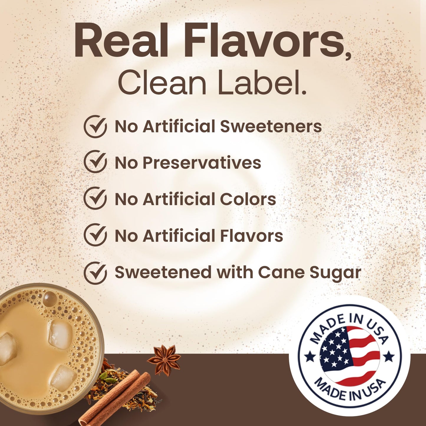 Dr. Smoothie Spiced Chai Beverage Mix – No Artificial Ingredients – 56 oz (3.5 lb) – 26 Servings