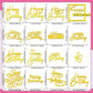 15 Pcs Gold Happy Birthday Cake Toppers Mirror Acrylic Cake Topper Side Cake Decorations Gold Cake Inserts Cake Decorating Suppl