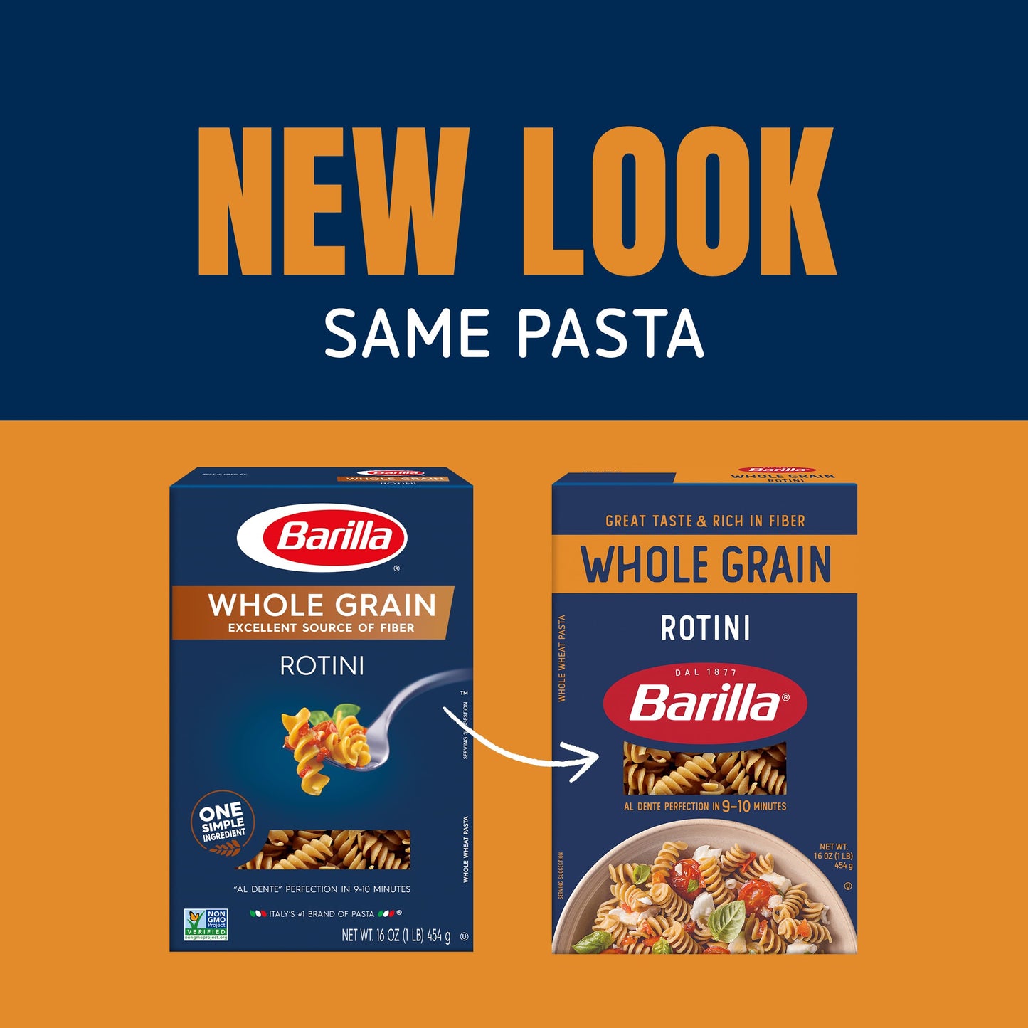 Barilla Whole Grain Rotini Pasta, 16 Oz. Box (Pack Of 12) - Non-Gmo Pasta Made With 100% Whole Grain Durum Wheat - Great Source Of Fiber