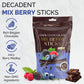 BEEMAX Belgian Chocolate Covered Fruit Sticks, Gourmet Dried Fruit, Dark Chocolate, 3.5 oz Resealable Pouch, Non-GMO
