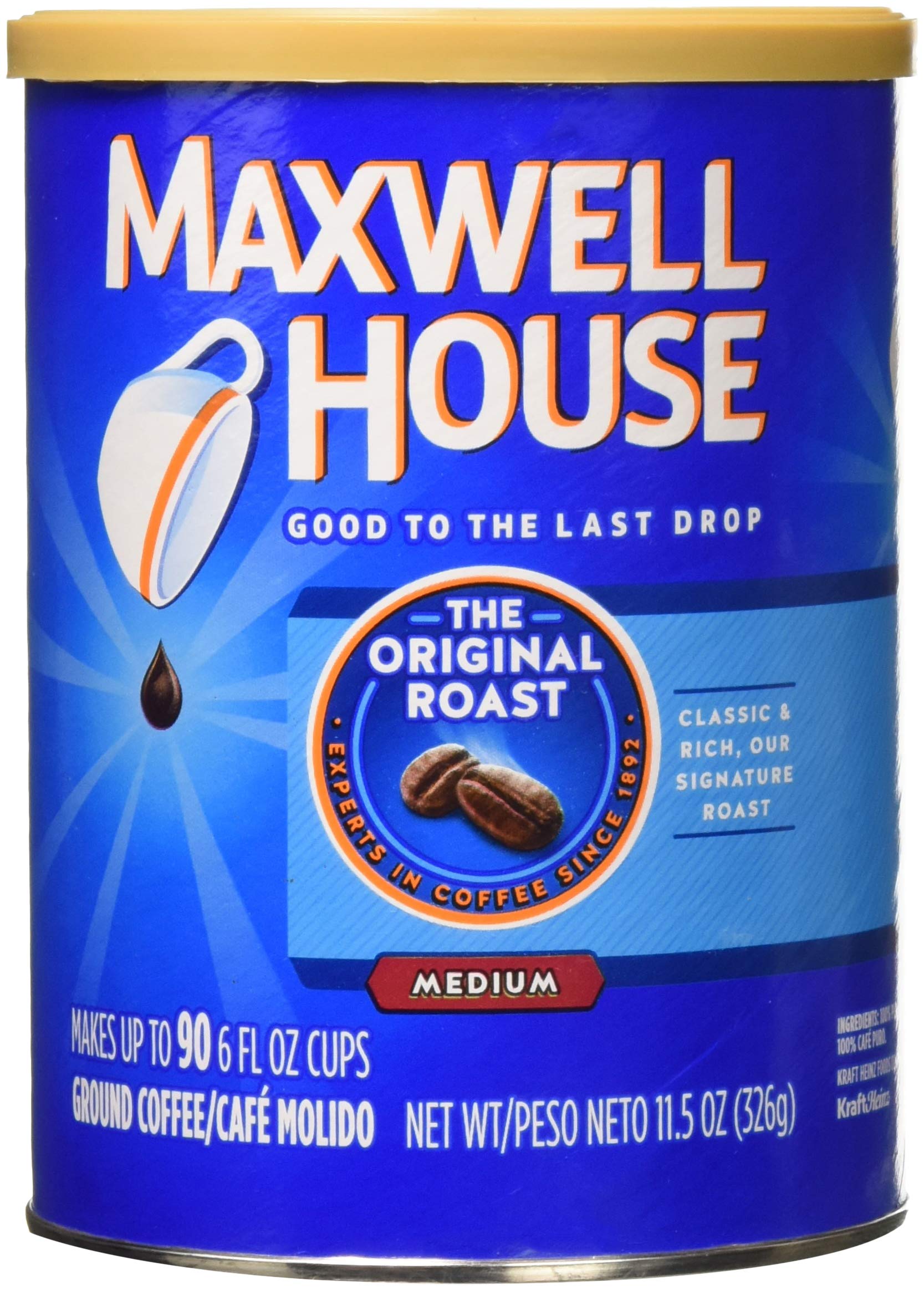 Maxwell House Original Roast Ground Coffee, 11.5 Ounce - 6 per case.