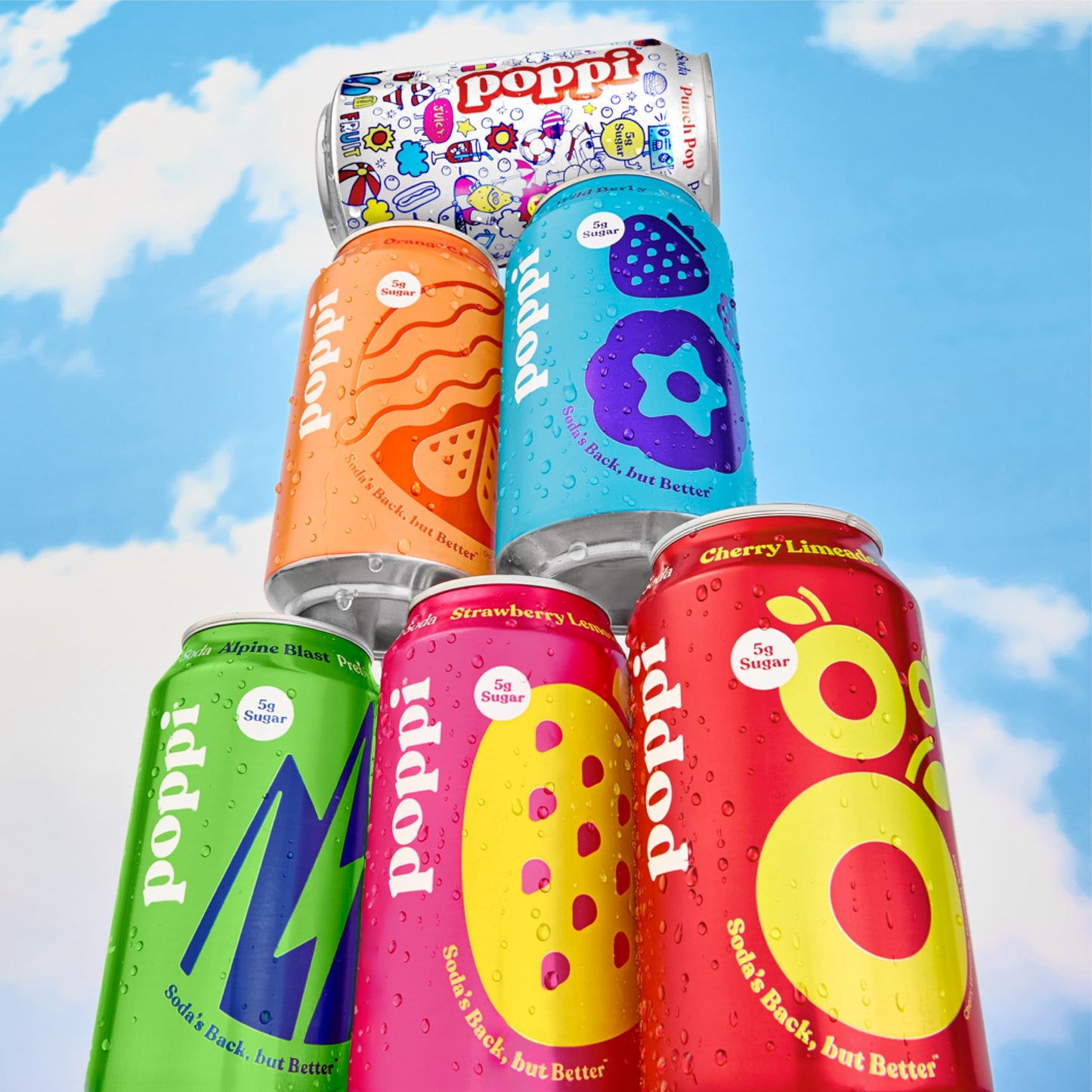 Poppi Sparkling Prebiotic Soda Beverage with Apple Cider Vinegar  Seltzer Water and Fruit Juice  New Obsessions Variety Pack  12 Fl Oz  Pack of 12  Packaging May Vary