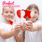 4E'S Novelty 38 Pack Heart Shaped Lollipops, Strawberry And Cream Flavored, Individually Wrapped Valentines Suckers For Kids Adu