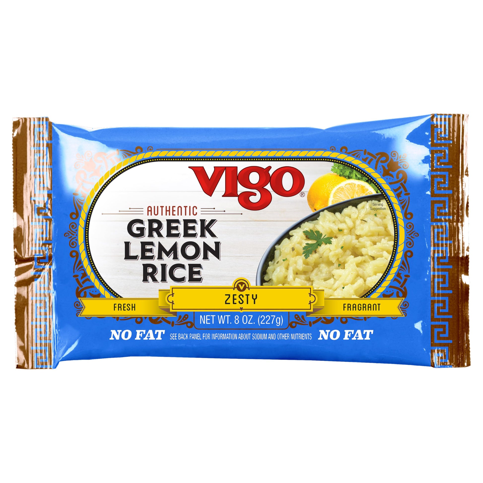 Vigo Authentic Greek Lemon Rice, Fresh Zesty & Fragrant, No Fat, 8oz (Greek Lemon, Pack of 1)