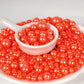 KASVAN Orange Pearl Sugar Sprinkles - Edible Cake Decorations, 130g, Mix Size, Ice Cream Toppings, Wedding & Party Supplies