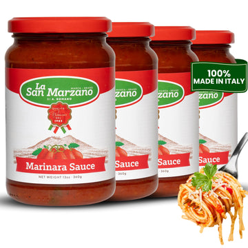 La San Marzano Marinara Sauce, All Natural, Non-GMO, Vegan, Gluten Free, 13 oz (Pack of 4)