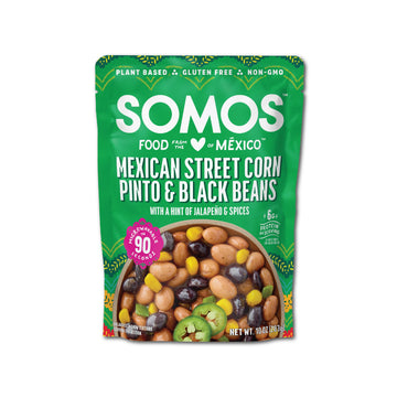 Somos Mexican Street Corn Pinto & Black Beans | Gluten Free, Non-Gmo, Vegan Ready-To-Eat Microwavable Meals - Healthy & Plant Ba
