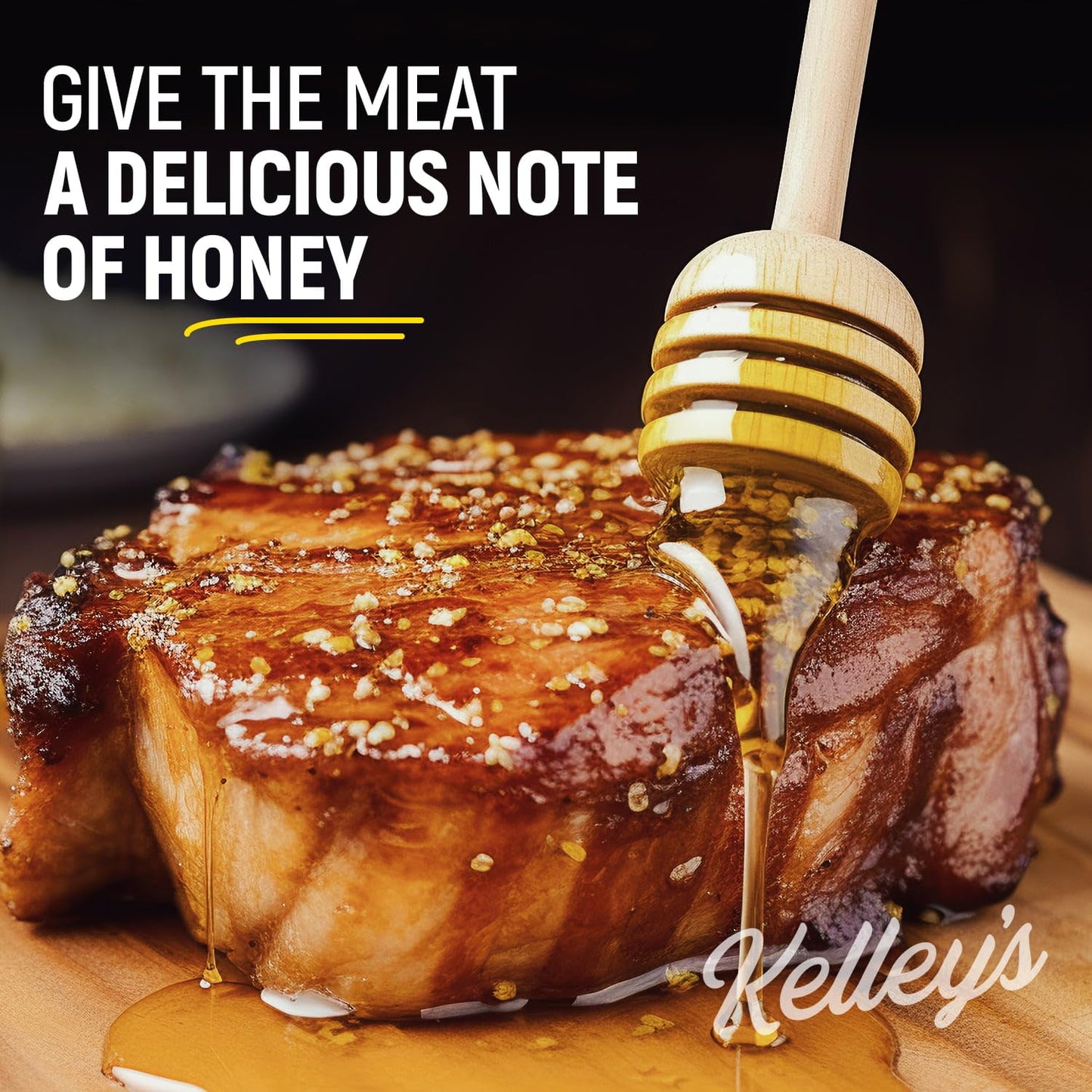 Kelleys Local Texas Raw & Unfiltered Raw Honey, Pure Honey, (32 Ounce)