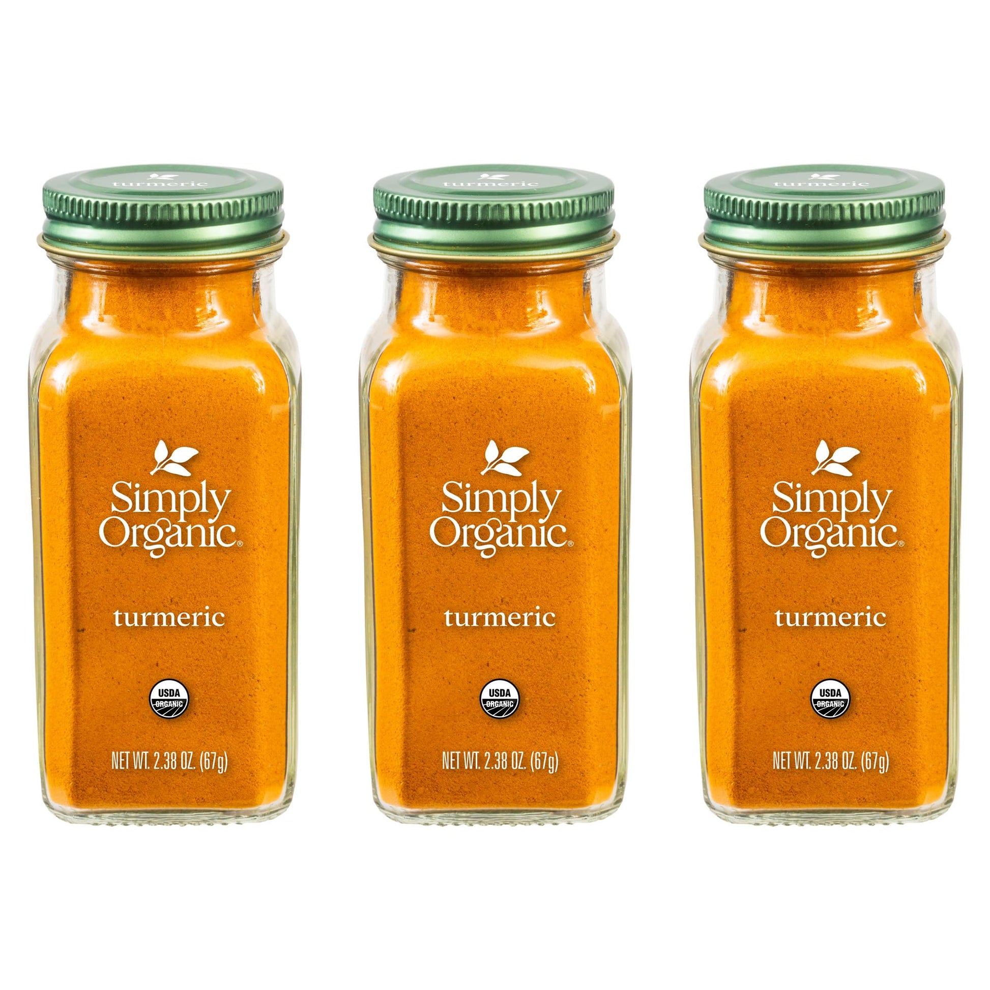 Simply Organic Ground Turmeric Root, 2.38 Ounce, Distinct Aroma, Ginger & Pepper-Like Flavor, Kosher, Non Gmo (Pack Of 3)