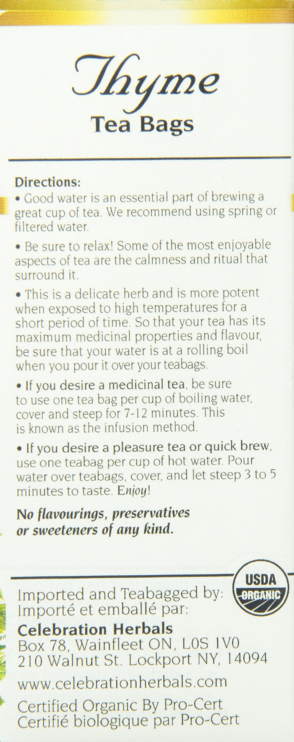 Celebration+Herbals+Organic+Thyme+Tea+Bags+24+Count