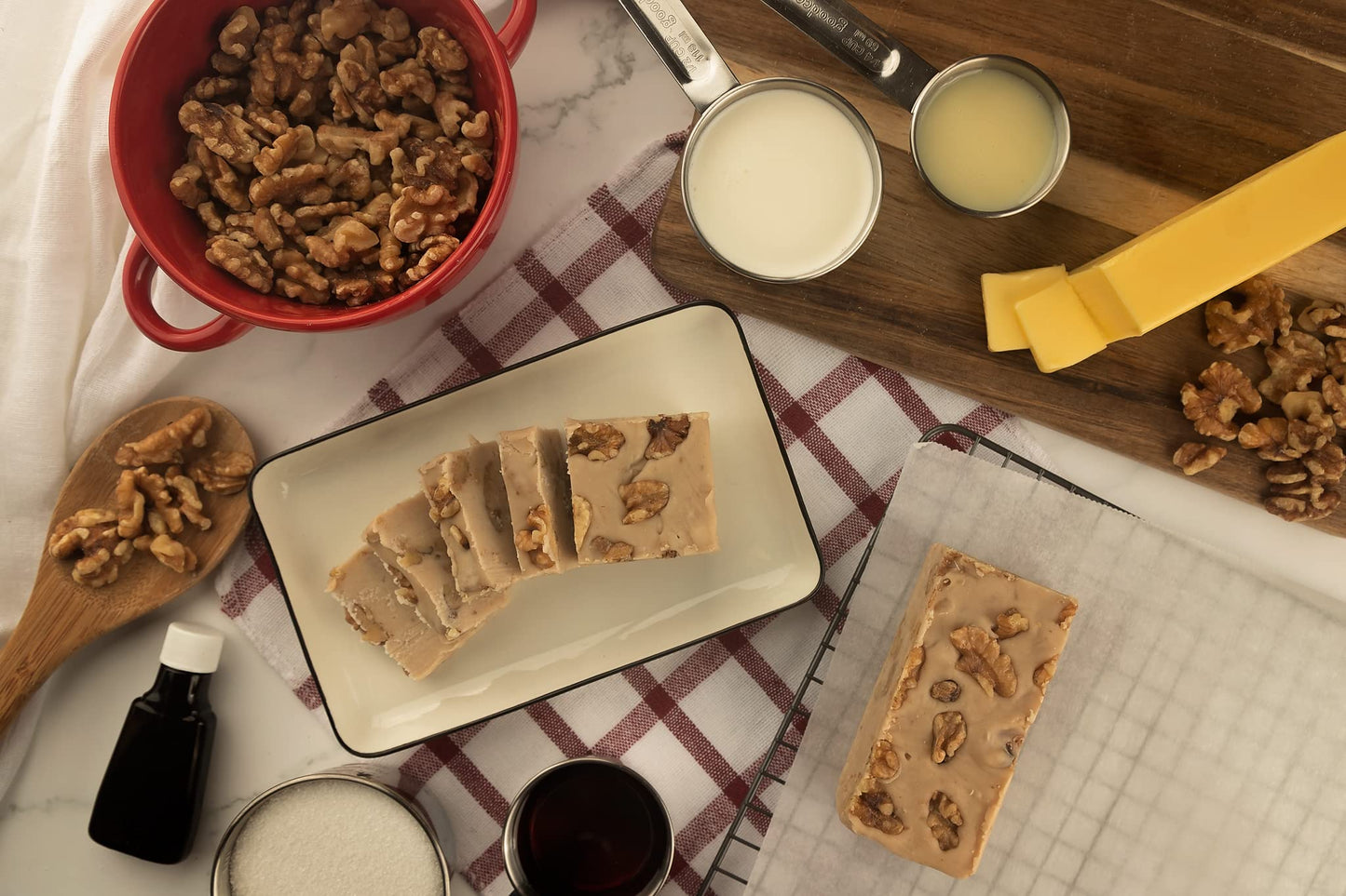 Uncle Butchs Maple Walnut Fudge Candy - Freshly Made Maple Walnut Candy Fudge in Small Batches with Real Butter - Creamy, Decade