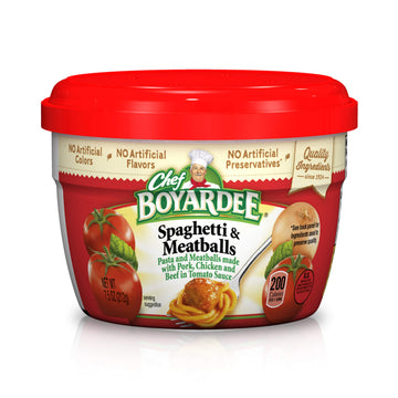 Chef Boyardee Spaghetti & Meatballs in Tomato Sauce, 7.5 Ounce