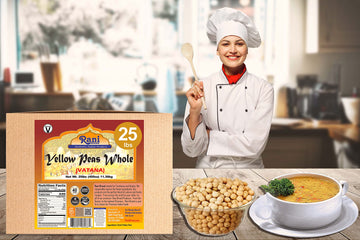 Rani Yellow Peas Whole, Dried (Vatana, Matar) 400Oz (25Lbs) 11.36Kg Bulk Box ~ All Natural | Vegan | Gluten Friendly | Product O
