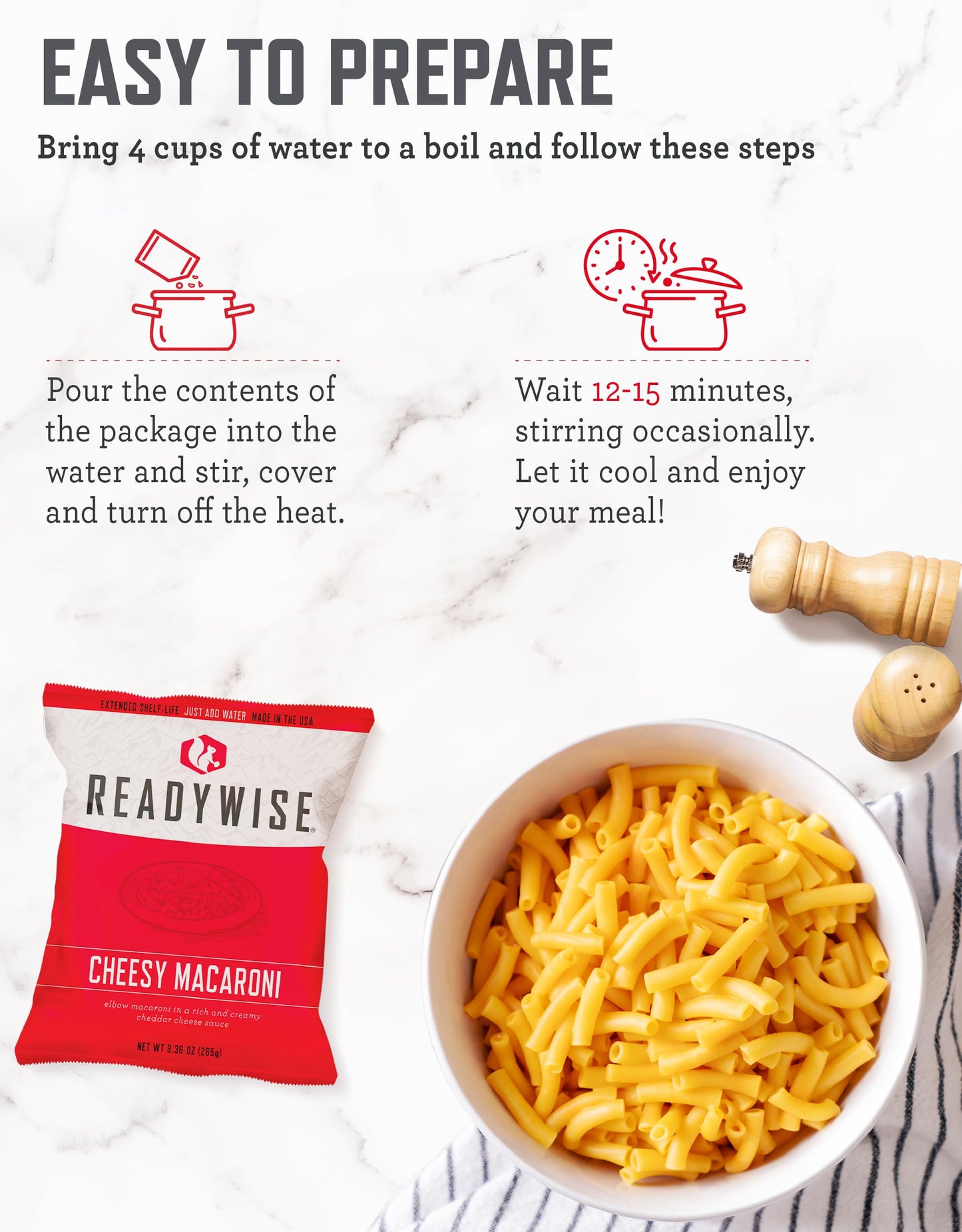 Readywise - Emergency Food Supply, 124 Servings, 1 Bucket, Freeze-Dried, Mre, Pre-Made, Survival And Adventure Essentials For Ca