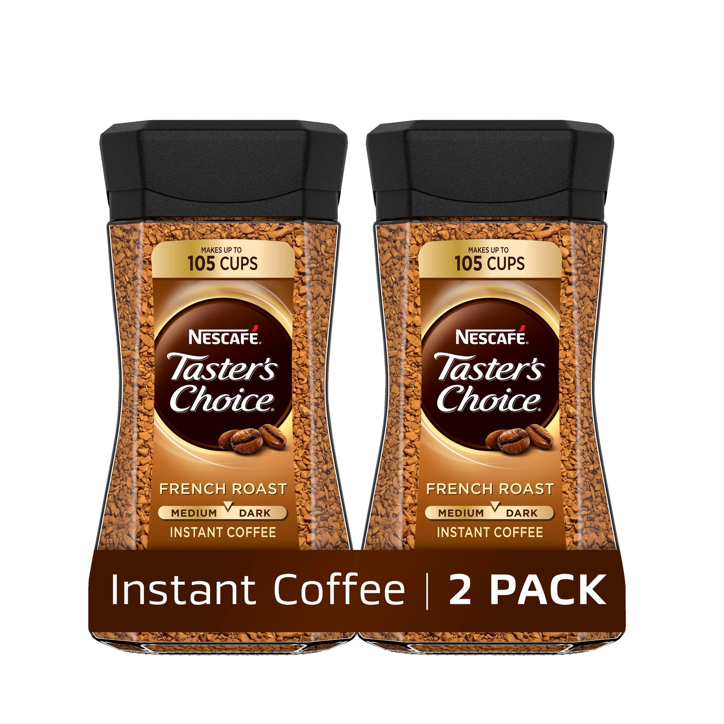 Nescaf   Taster'S Choice Instant Coffee, Dark Roast, French Roast, 2 Jars (7 Oz Each)