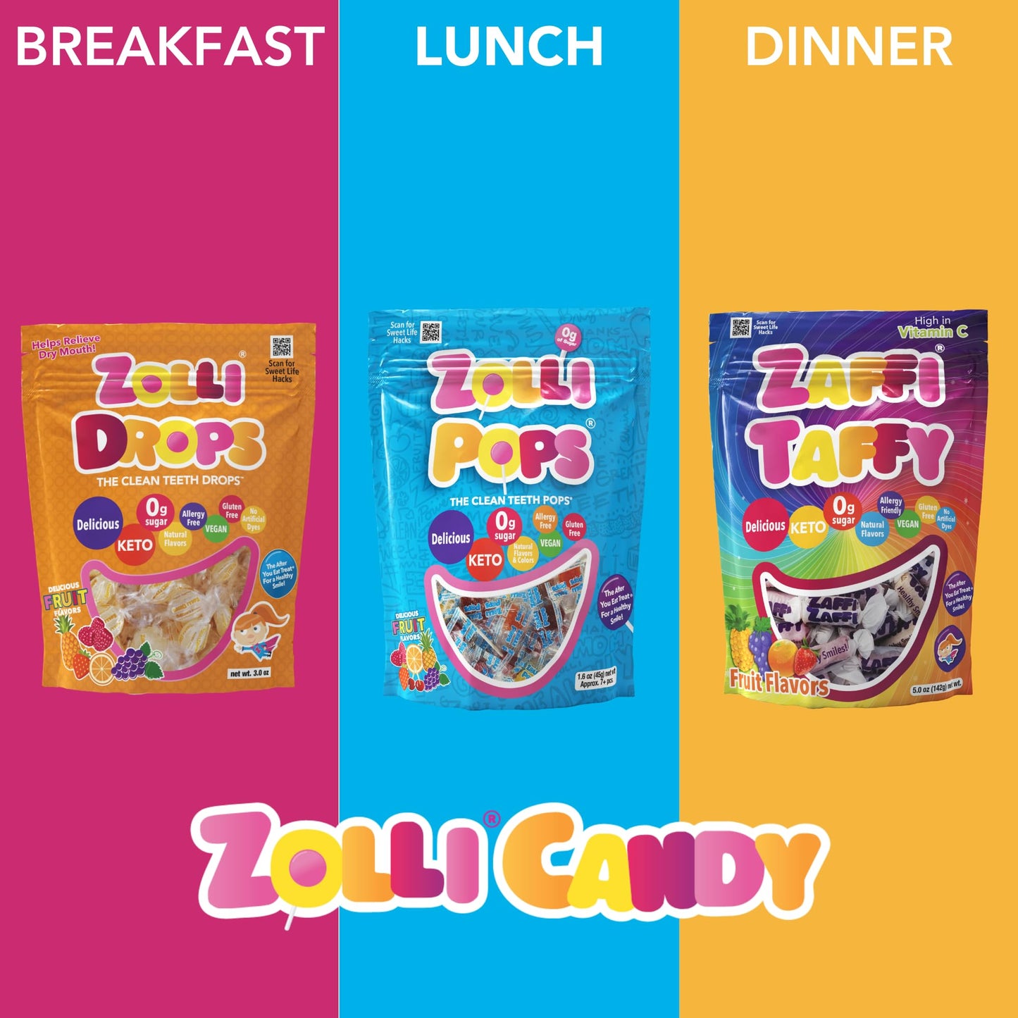 Zollipops Clean Teeth Lollipops | Anti-Cavity, Sugar-Free Candy With Xylitol, Assorted Flavors, 150 Count (Pack Of 1) - Great Fo