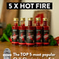 Timber Taste Classic Hot Sauce Gift Set [5X1.35 Oz] Hot Sauce Variety Pack - Spicy Condiment Set For Heat Lovers In Mini Bottles