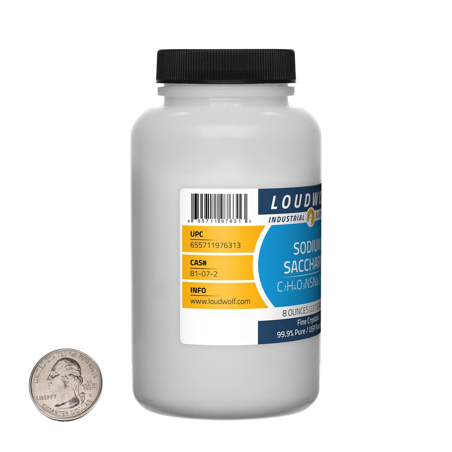 Sodium Saccharin / 1 Pound / 2 Bottles / 99.9% Pure USP Food Grade/Fine Crystals